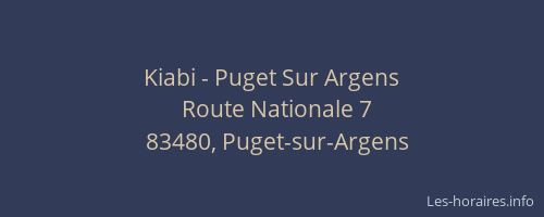 Kiabi - Puget Sur Argens