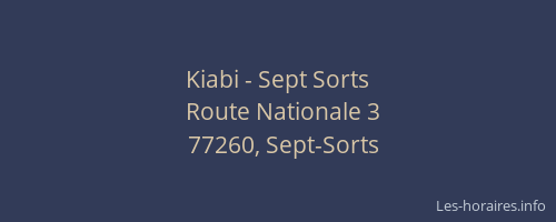 Kiabi - Sept Sorts