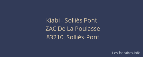 Kiabi - Solliès Pont
