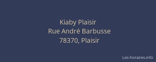 Kiaby Plaisir