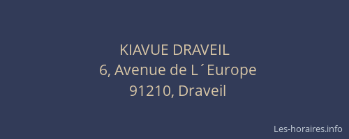 KIAVUE DRAVEIL