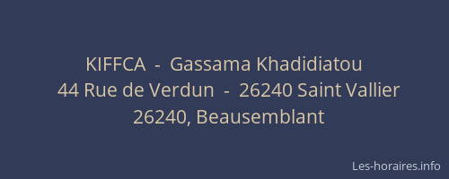 KIFFCA  -  Gassama Khadidiatou