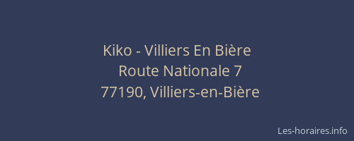 Kiko - Villiers En Bière
