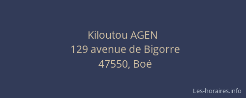 Kiloutou AGEN
