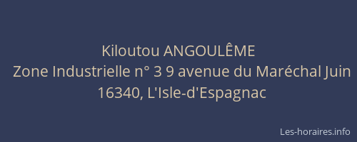 Kiloutou ANGOUL&Ecirc;ME