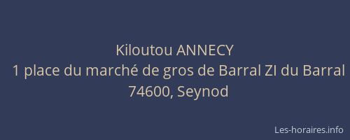 Kiloutou ANNECY