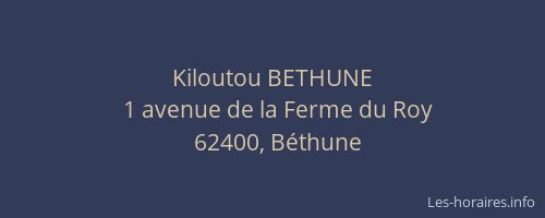 Kiloutou BETHUNE