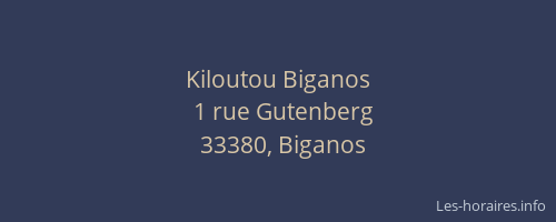 Kiloutou Biganos