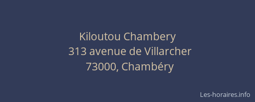 Kiloutou Chambery