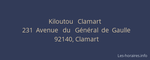 Kiloutou   Clamart