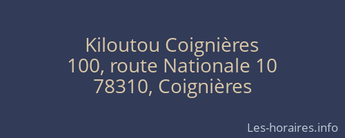 Kiloutou Coignières