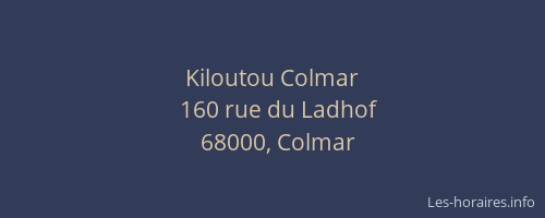 Kiloutou Colmar