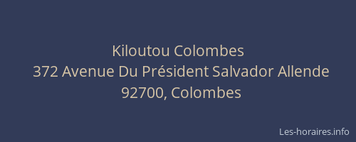 Kiloutou Colombes