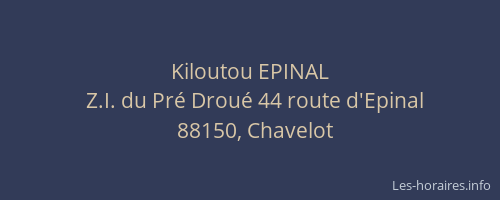 Kiloutou EPINAL