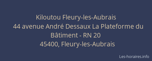 Kiloutou Fleury-les-Aubrais