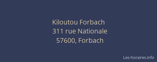 Kiloutou Forbach