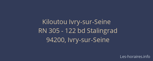 Kiloutou Ivry-sur-Seine