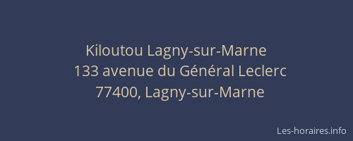 Kiloutou Lagny-sur-Marne
