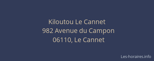 Kiloutou Le Cannet