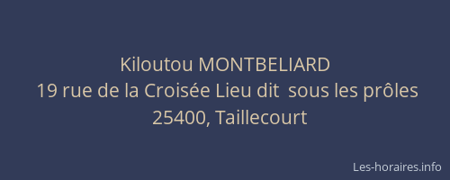 Kiloutou MONTBELIARD