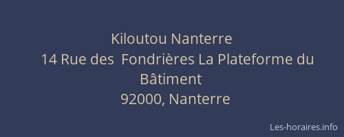 Kiloutou Nanterre