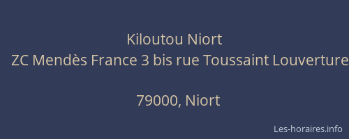 Kiloutou Niort