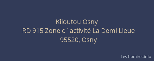 Kiloutou Osny