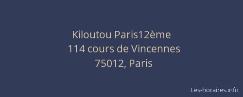 Kiloutou Paris12ème