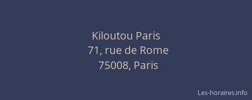 Kiloutou Paris