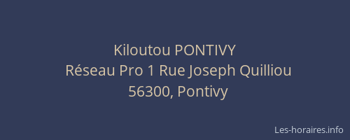 Kiloutou PONTIVY