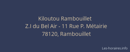 Kiloutou Rambouillet