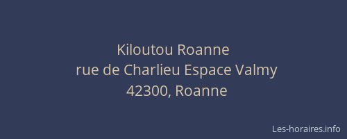 Kiloutou Roanne