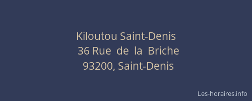 Kiloutou Saint-Denis