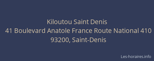 Kiloutou Saint Denis