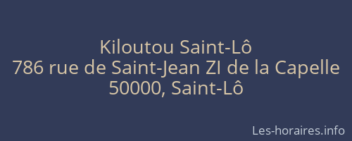 Kiloutou Saint-Lô