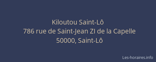 Kiloutou Saint-L&ocirc;