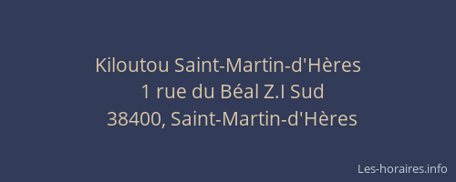 Kiloutou Saint-Martin-d'H&egrave;res