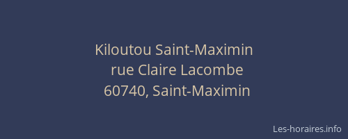 Kiloutou Saint-Maximin