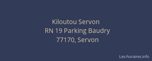 Kiloutou Servon