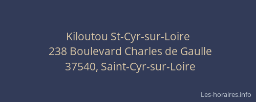 Kiloutou St-Cyr-sur-Loire