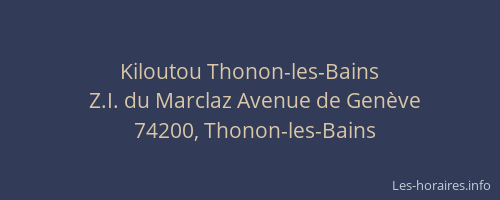 Kiloutou Thonon-les-Bains