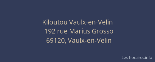 Kiloutou Vaulx-en-Velin