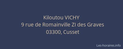 Kiloutou VICHY