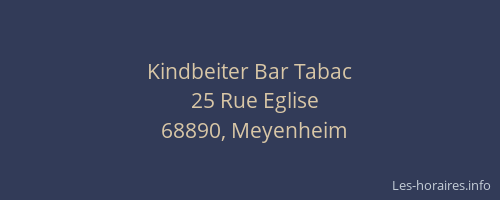 Kindbeiter Bar Tabac