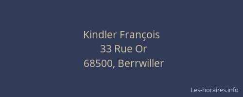 Kindler Fran&ccedil;ois