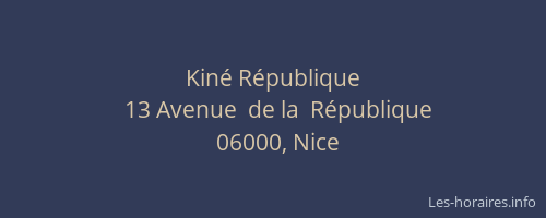 Kiné République
