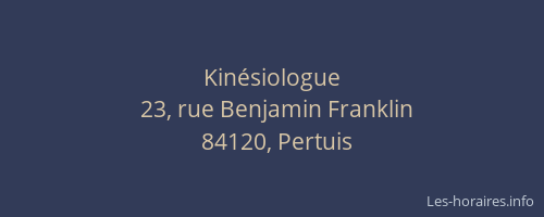 Kinésiologue