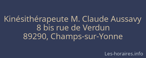 Kin&eacute;sith&eacute;rapeute M. Claude Aussavy