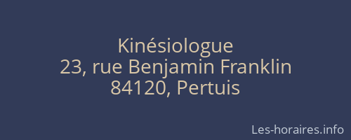 Kinésiologue