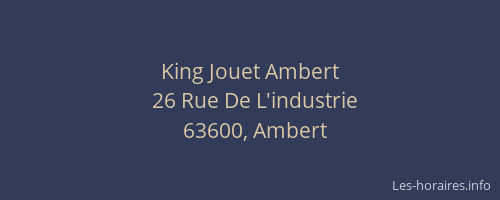 King Jouet Ambert